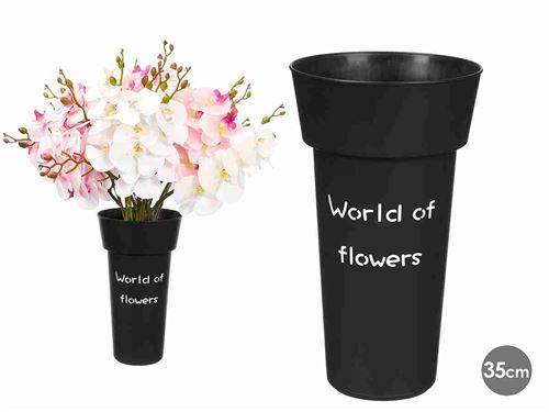 11111 VASO PLASTICO PRETA 35CM