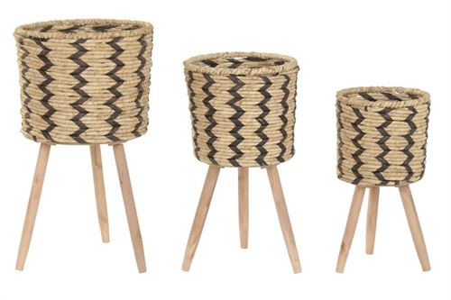 MC-226985 FLOREIRO SET3 FIBRA 32X32X58CM ZIG ZAG