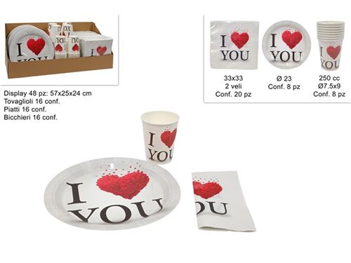 417189 PRATO/COPO/TOALHA SAO VALENTIM