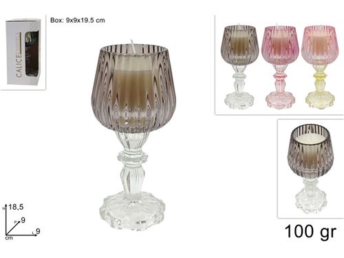 691847 CALICE VIDRO 18,5CM COM VELA