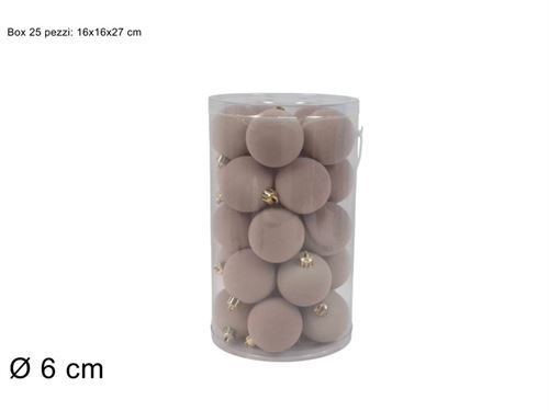 477961 BOLA VELUDO 25PÇS 6CM