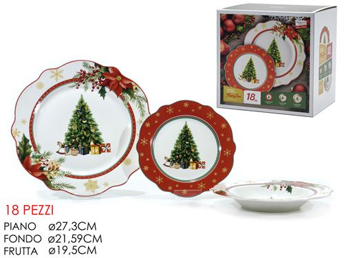 SERVIÇO DE MESA NATAL 18PÇS