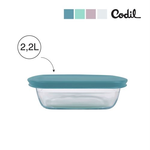 2916 CAIXA QUAD GLASS 2,2LT  COLORS