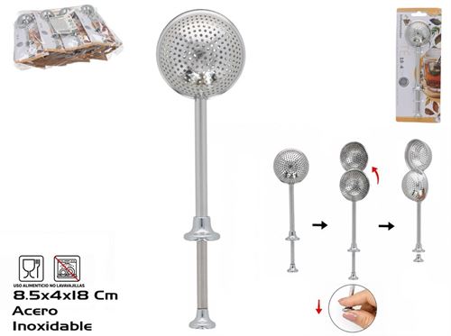 716381 INFUSOR CHA METAL 18X4CM