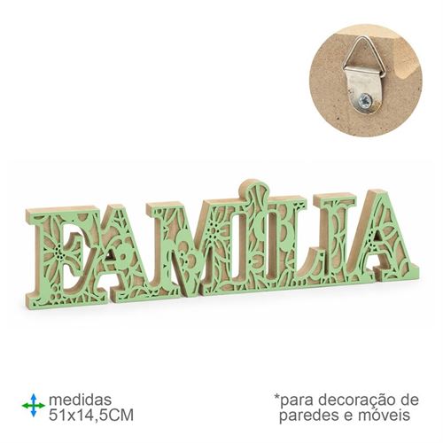 BD-79569 PALAVRA DECORAÇAO MDF 51X14,5CM