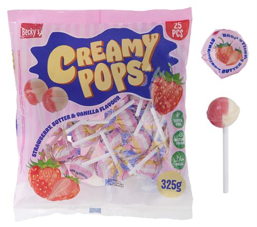 996501 CHUPA CHUPA 25PÇS CREME MORANGO 325GR