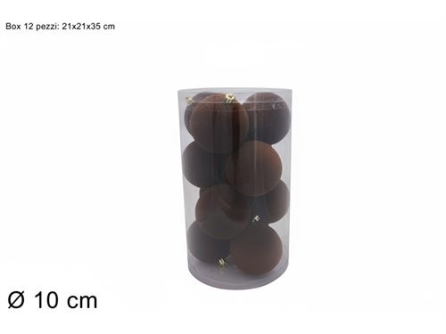 478265 BOLA VELUDO 10CM 12PÇS