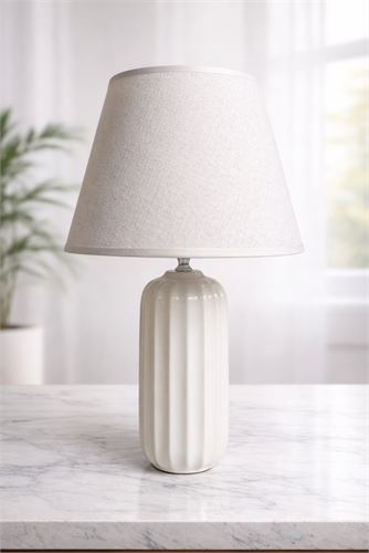 136235293 CANDEEIRO BEJE CERAMICA 41CM