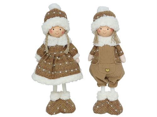 669311 BONECOS NATAL TECIDO 20X11X42CM