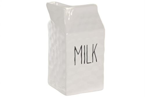 PC-228484 LEITEIRA CERAMICA 8,5X6,7X14CM BRANCO
