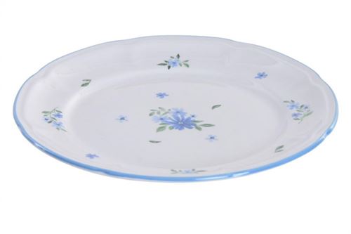 PC-228227 PRATO PORCELANA FLORES AZUL 20X20X2