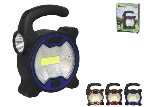 202785 LANTERNA FLASHLIGHT 13X10X3,5CM 3 SORT.