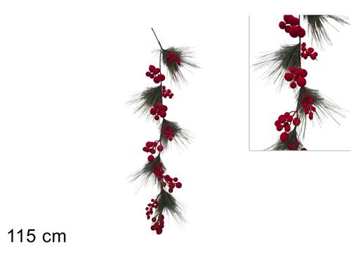 483115 GRINALDA NATAL BOLAS VERMELHAS 115CM