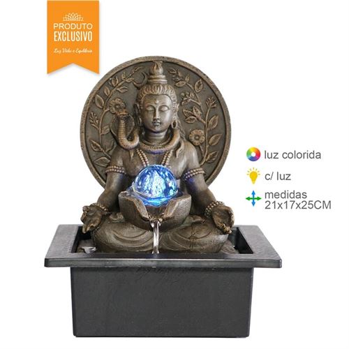 FR-79239 FONTE AGUA RESINA SHIVA 21X17X25CM