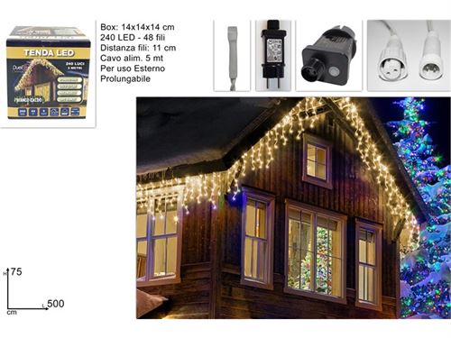 248714 CORTINA LUZ 240 LED