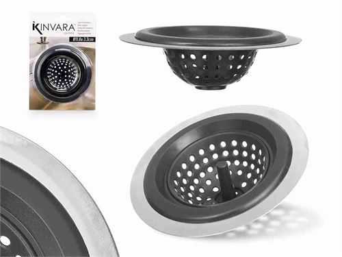 68756 TAMPA SILICONE AÇO PRETO LAVA LOIÇA