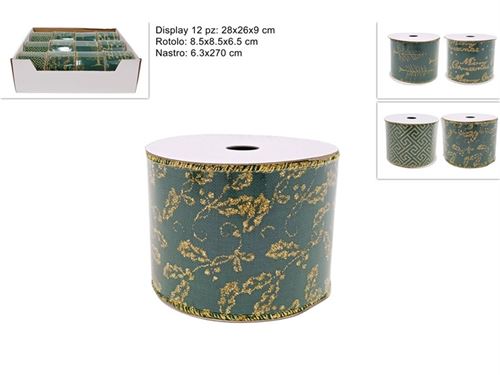 344102 FITA NATAL VERDE 6,3X270CM SORT
