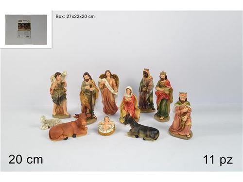 390623 PRESEPIO 20CM 11PÇS