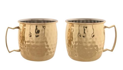 PC-224047 CANECA INOX SET2 RELEVO DOURADO