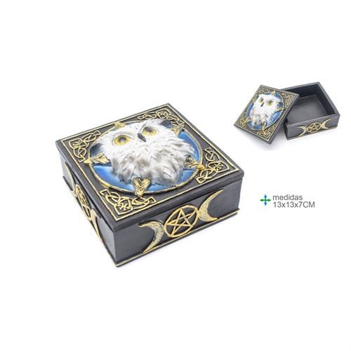 MR-78462 CAIXA RESINA MOCHO 13x13x7cm