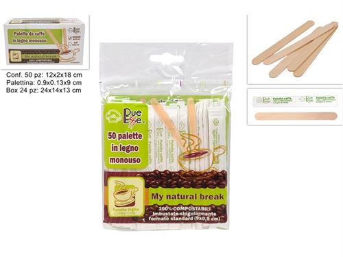 671481 PALHETAS PARA CAFE 50PÇS