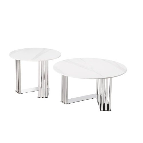 131734226 MESA CENTRO INOX PRATEADA SET2 80X48-60X42CM