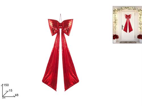 413952 LAÇO NATAL VERMELHO 48X150CM