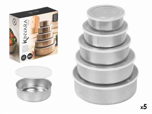 12552 CAIXA INOX TAMPA PL X 5PÇS