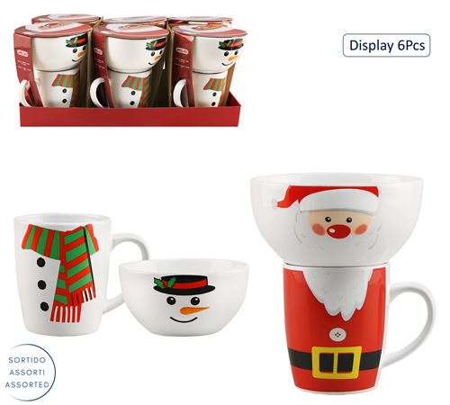 6024905 CJ.TIGELA  CANECA NATAL CERAMICA