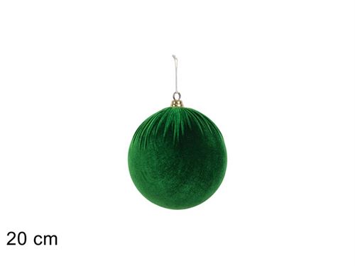 493510 BOLA VELUDO VERDE 20CM