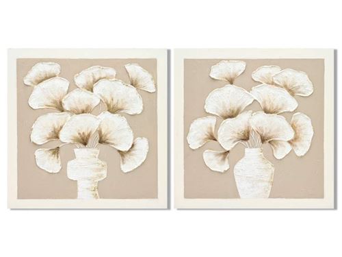 CU-226551 QUADRO TECIDO TELA MDF 100X3X100 JARRO 2 MOD.