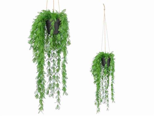 10722 PLANTA ARTIFICIAL SUSPENSA 25 x 25 x 66 cm.