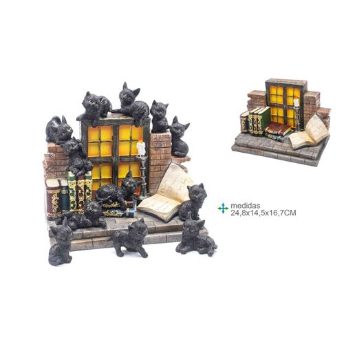 GR-78500 GATOS WICCA RESINA 24,8X14,5X16,7 CM
