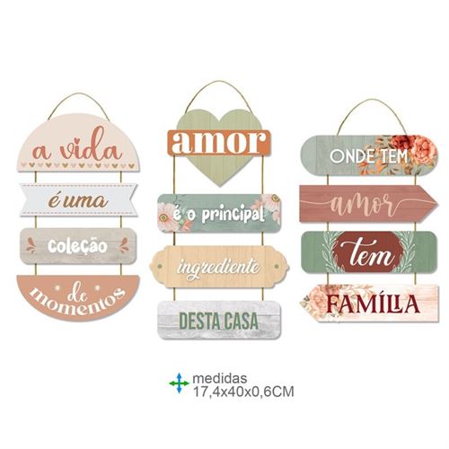 BD-78905 PLACA PAREDE MDF 17.4x40x0,6cm