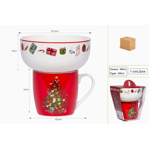 P020594777 CJ.CANECA_amp_TIG. NO240081 NATAL Ø8.8x8cm/Ø13.8x6.6cm
