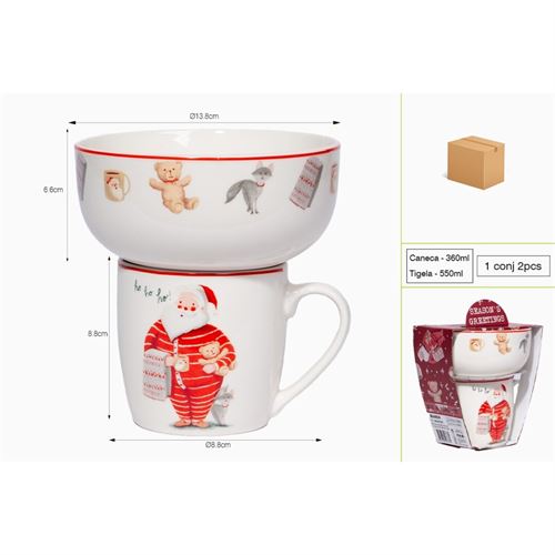 P020594778 CJ.CANECA_amp_TIG. NS240226 NATAL Ø8.8x8cm/Ø13.8x6.6cm