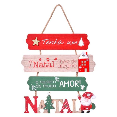 249298 DECORAÇAO NATAL PLACA SK 0247-929 21X31CM