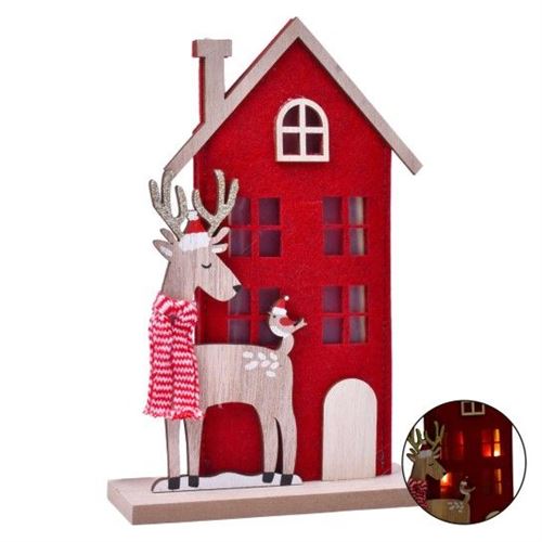 249588 DEC NATAL CASA RENA SK 0247-958 22,5CM LUZ