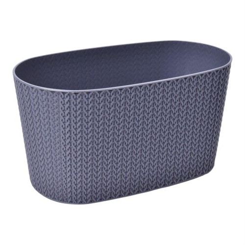 510176 VASO OVAL CINZA 290X154X148 510-17