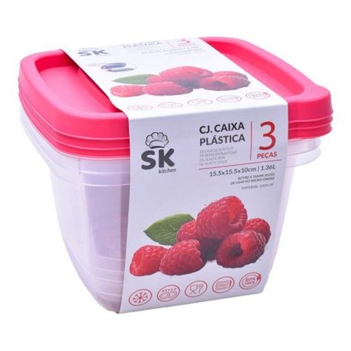 947118 CAIXA PLT SET 3 QUAD 1,36L 0947-11