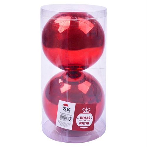 051238 BOLAS NAT 2U 12CM VERM 2978-005-12