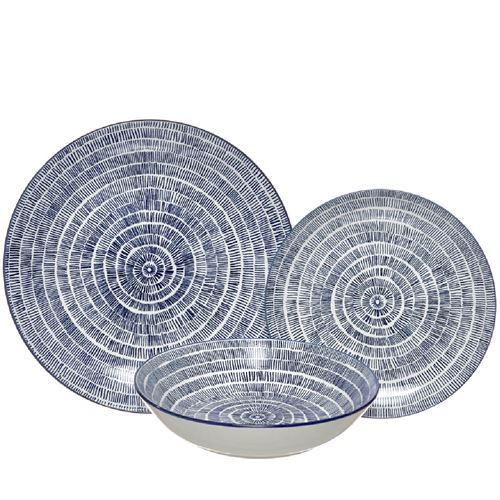 SERVIÇO 18 PÇS PORCELANA AZUL