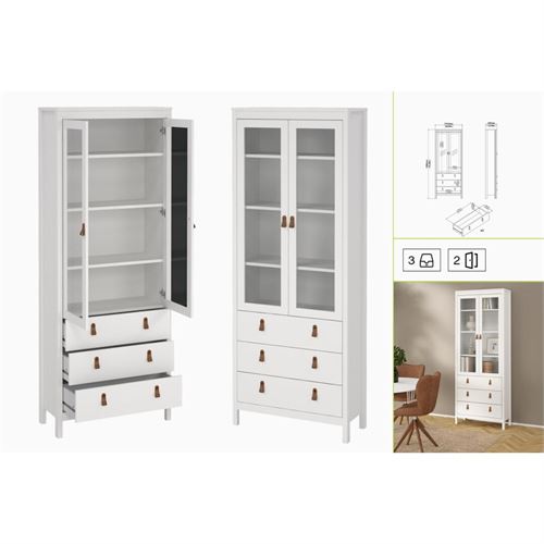 P070595572 CRISTALEIRA 796664949 BRANCO 78.05x32.5x199cm