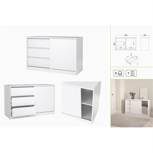 P071895569 APARADOR 92207UUUU BRANCO BRI. 118.9x50x75.6cm
