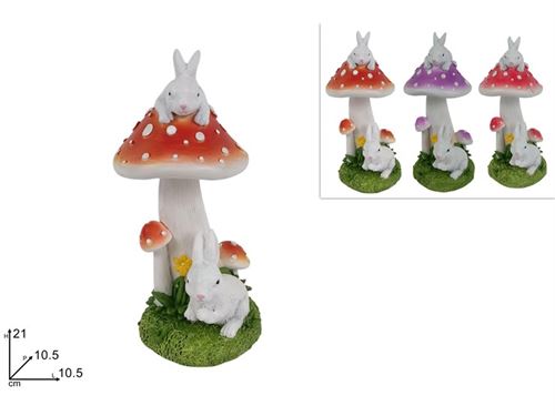 424347 COGUMELHO DECORATIVO COELHO 20CM