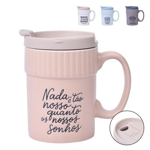 257156 CANECA C/TAMPA 400ML SK 257-15