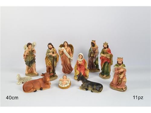 390647 PRESEPIO 40CM 11PÇS