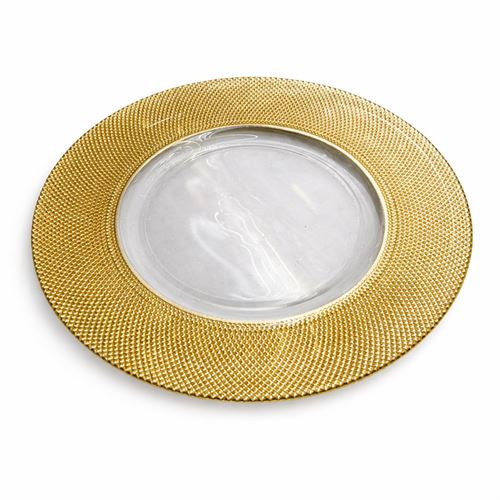 127034972 PRATO VIDRO DOURADO 33CM