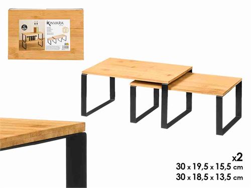 13091 CONJUNTO 2 PRATELEIRAS 30X19,5X15,5-30X18,5X13,5CM