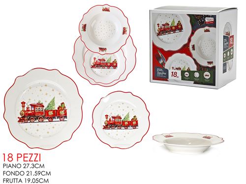 524375 SERVIÇO NATAL CERAMICA 18PÇS COMBOIO